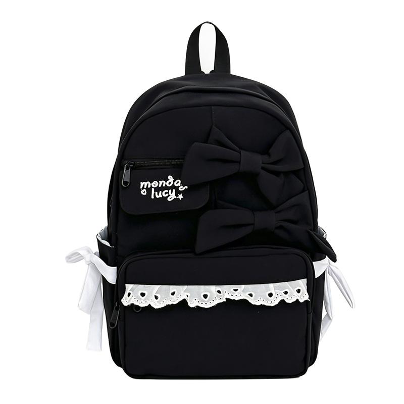 Zaino stile balletto coreano zaino per studentessa scuola media elementare zaino carino con fiocco zaino per giovani del campus all'ingrosso