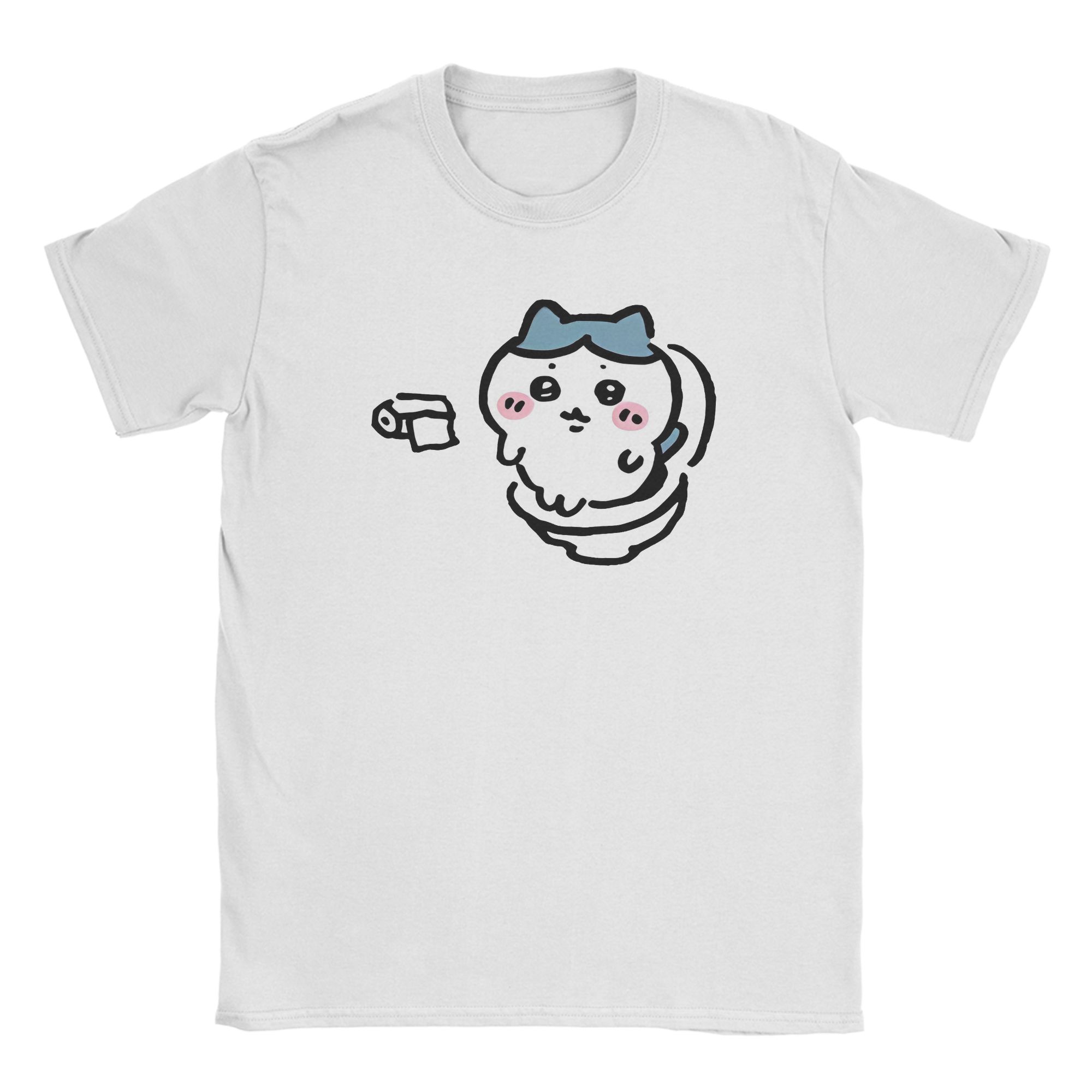 

Вуличний одяг Hachiware Chiikawa Футболка Чоловіча з круглим вирізом Короткий рукав Одяг 100% Бавовна Літній Топ Футболка M