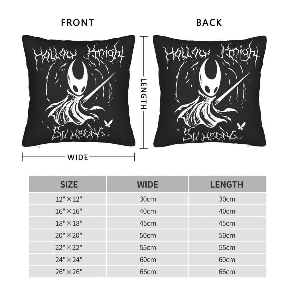 Hollow Knight Silksong Pillow Case Square Pillow Cover For Sofa Car Home Decor Morden Cushion Cover