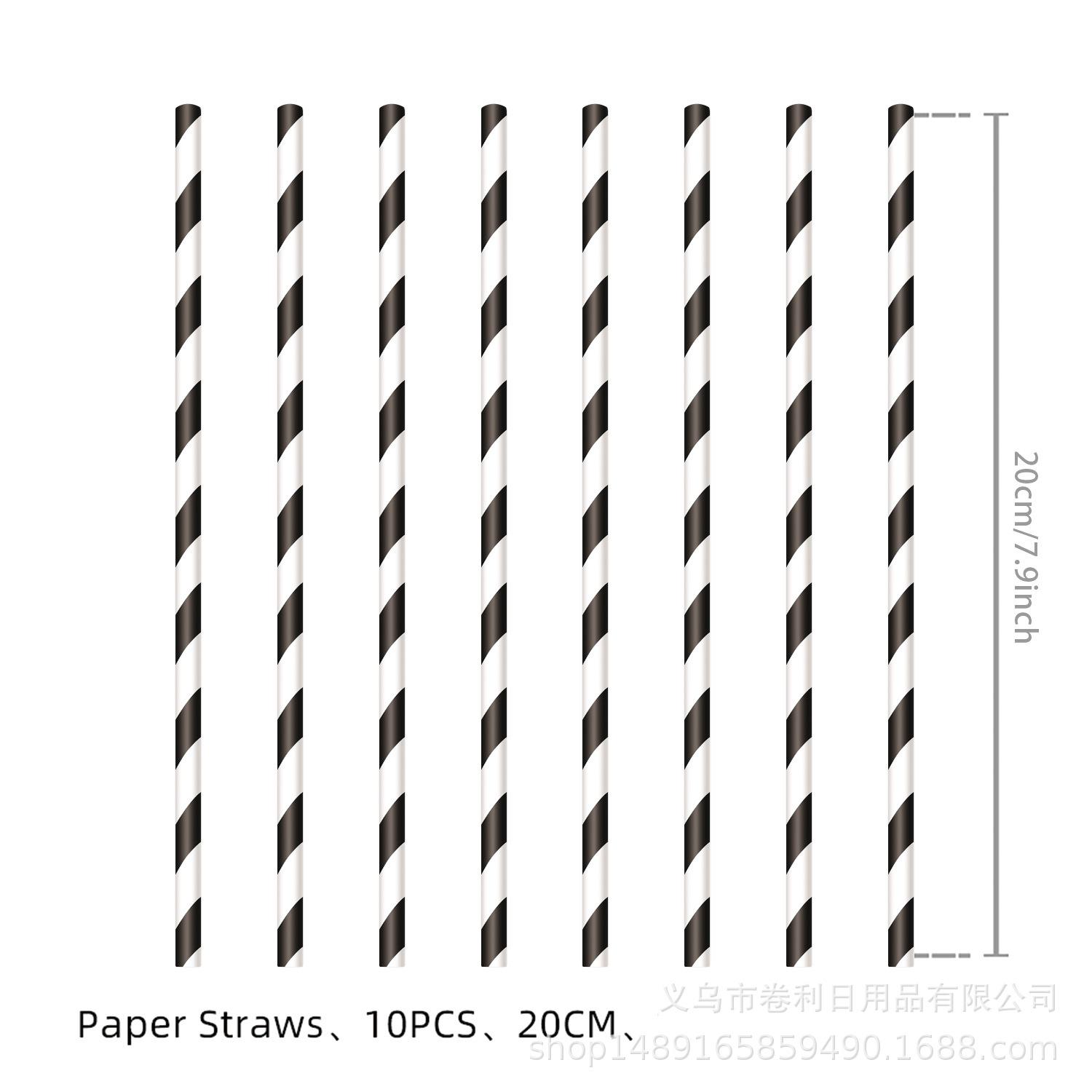 

Racing Theme Party Supplies Birthday Decoration Tableware Wheel Arrangement Props Banner Tablecloth Swing Tissue black striped straw 10pcs