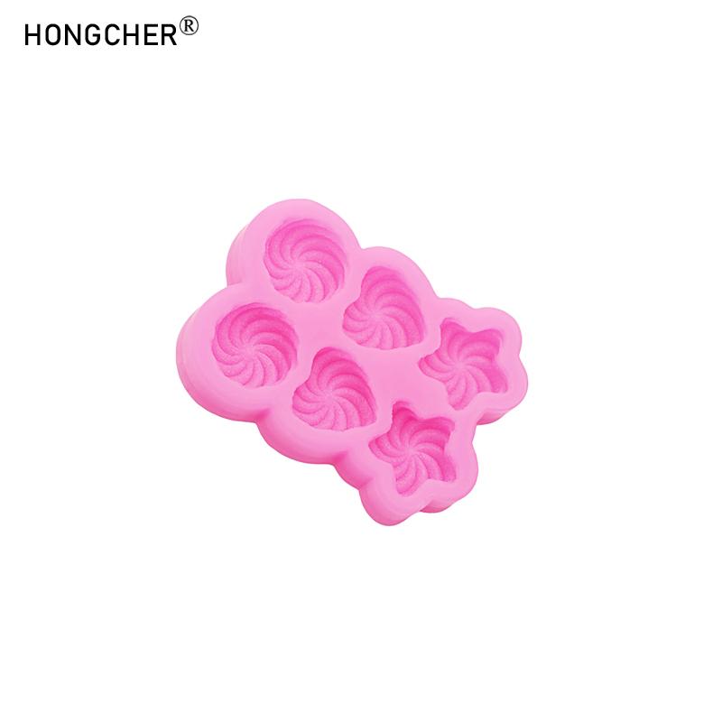 Swirl Heart Pentagram Round Candy Silicone Mold Handmade DIY Hair Clip Materials Resin Accessories Crafting Mold