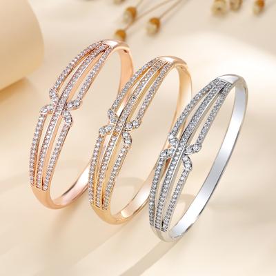 Chill Style, Versatile and Full of Diamonds, Fashionable Simple Trendy Zircon Jewelry Bracelet