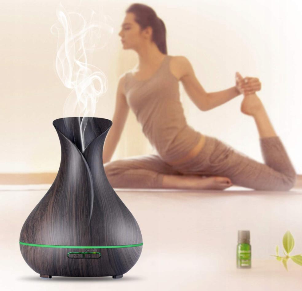 Air humidifier, aromatherapy, diffuser, oil, LED lamp, evaporative