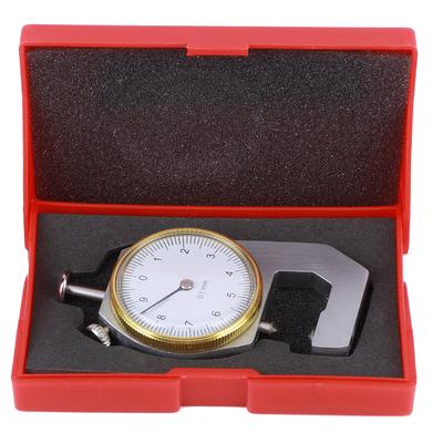 Thickness Gauge Round Dial Accuracy Measuring Tool Flat Pointed Head Range of 0‑10 mmPointed Head