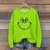 Long Sleeve Pullover Sweaters For Women O Neck Casual Cute Printing Knit Oversized Sweater