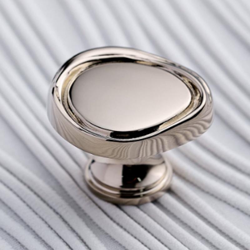 1pc Brass Handle Clothing Cabinet Door Cabinet Drawer Shoe Cabinet Retro Single Hole Nickel Silver Cabinet Handle