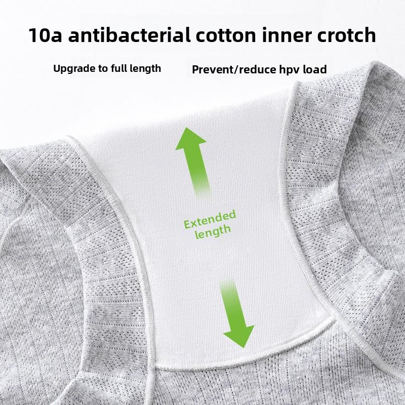 Large Size Women Spring and Autumn Cotton Can Reduce HPV High Waist Breathable 10A Antibacterial Extended Crotch Small Boxer Briefs