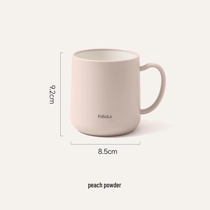 FaSoLa Anti-mildew Antibacterial Mouthwash Cup & Toothbrush Holder - Food Grade Tooth Mug for Couples. розовый/персиковый