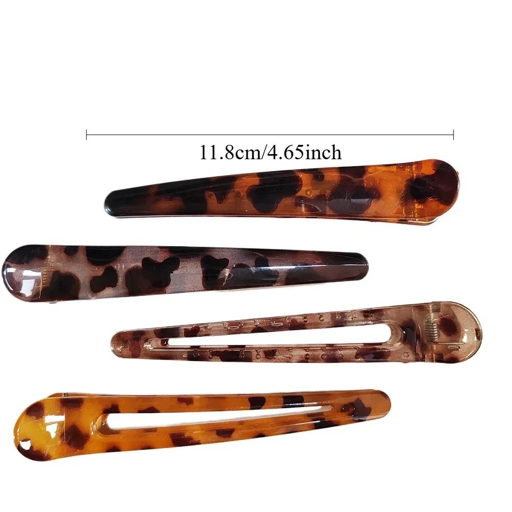 2pc Fashion European and American Leopard Big Hair Side Clips Hairpin Vintage Hairgrip for Girls Women Korean Hair Accessories