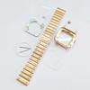 38mm Plating Square Watch Case Mineral Glass Stainless Steel Strap Watches Accessories for NH35 NH36 4R Movement