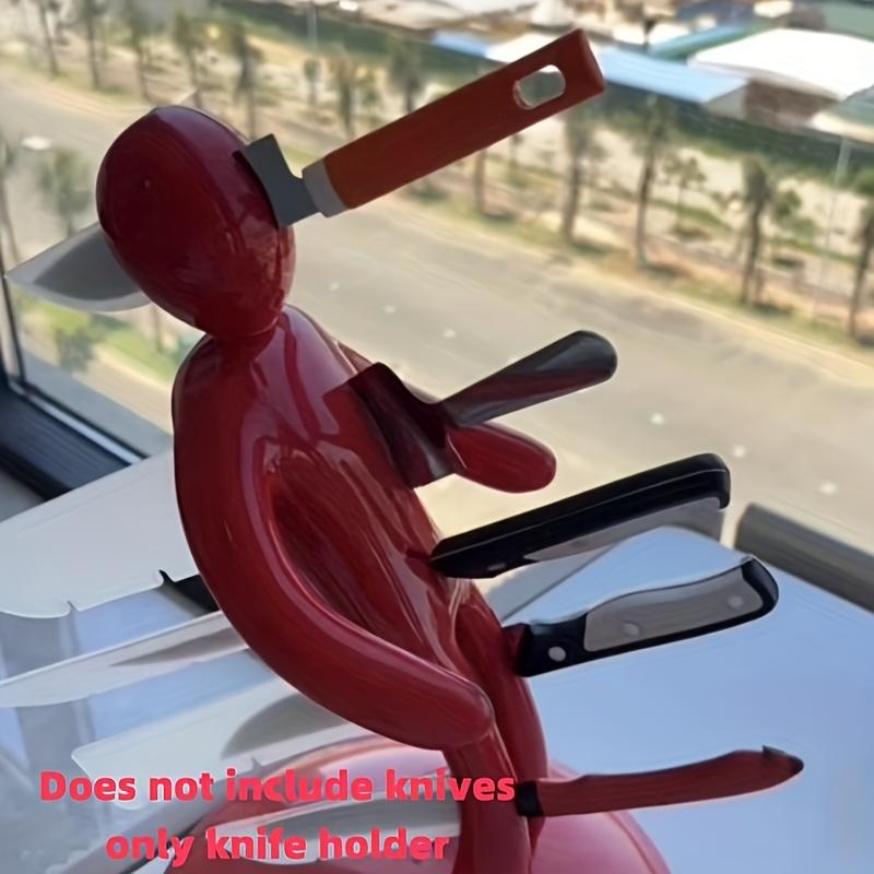 Human-Shaped Knife Holder, Stainless Steel Sheath Novel and Innovative Design, Does Not Include Knives for Storage