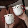 380ml Christmas Sweater Ceramic Mug with Festive Holiday Icons – Red Handle Coffee & Tea Cup Gift for Winter and Xmas