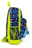 Coral High Kinder-Schulrucksack mit vier Fächern, Marineblau, Neongelb, Monstermuster, 23726