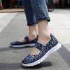 Summer Mary Janes Women Sandals Beach Lazy Shoes White Blue Casual Weave Soft Slip On Walking Color Sandals Large Size