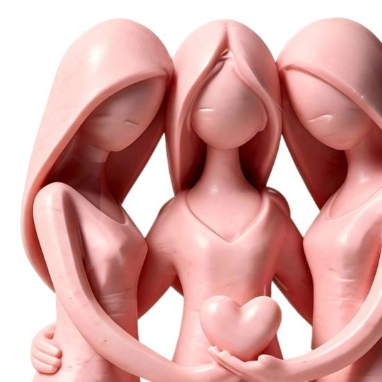 Sisters Friendship Statue 3D Printed 3 Sisters Figurine for Living Room Office Dorm Apartment Home Decor Heartfelt Gift for Women