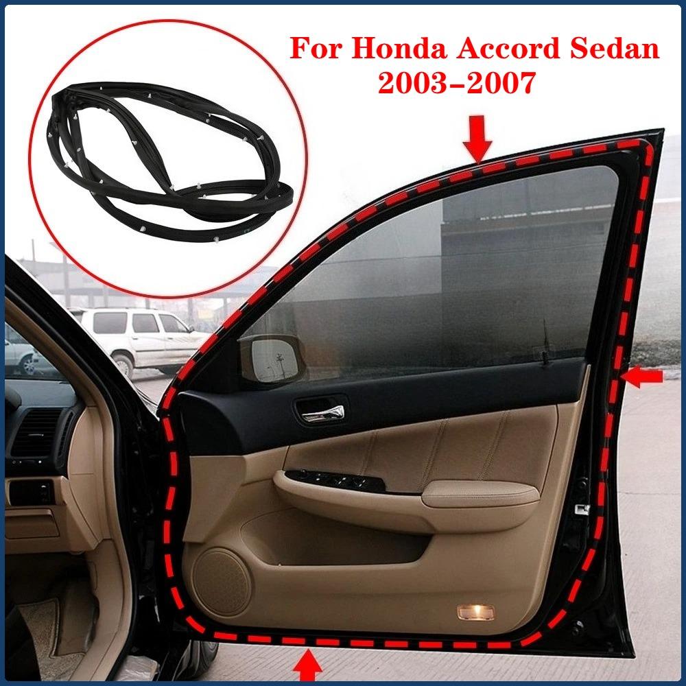 Front Left/Right Side Door WeatherStrip Rubber Seal for Honda Accord Sedan 2003-2007 OEM 72365-SDA-A01 72325-SDA-A01