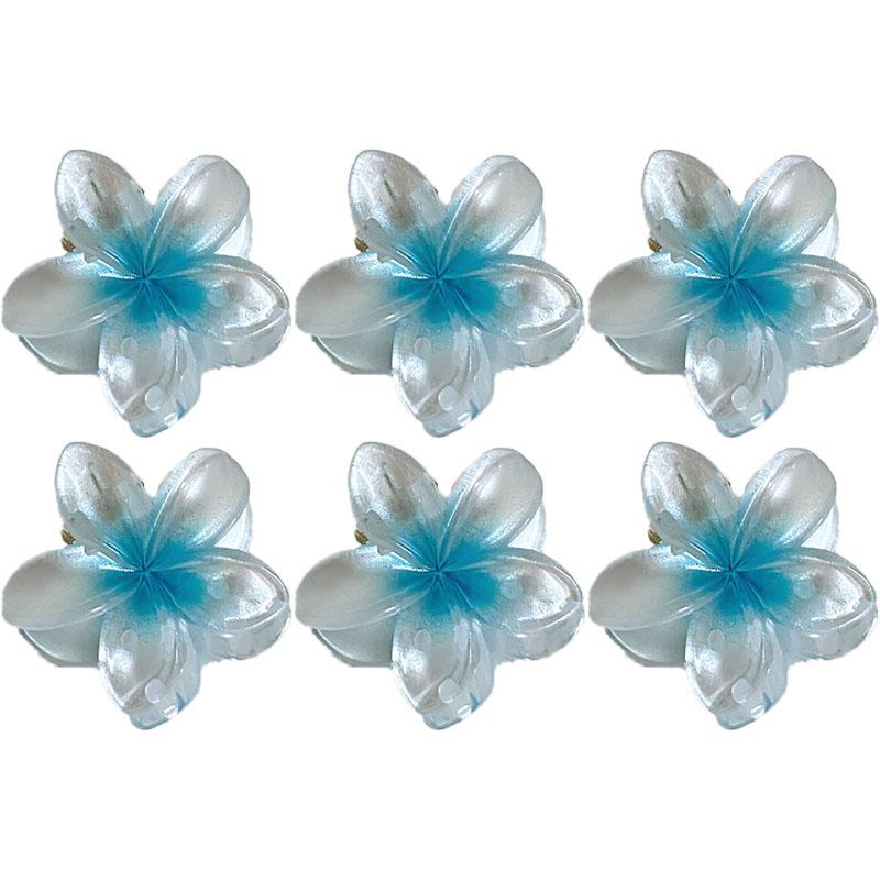 Fermaglio a Pinza Trasparente a Forma di Fiore d'Uovo Donna Temperamento Versatile di Alta Gamma Gradiente Fermaglio per Capelli Ragazza Fermaglio a Squalo Copricapo