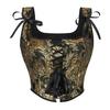Adjustable Double-Strap Gold Bandeau Bra Shaper for Women