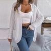 Women Casual Solid Color Knitted Cardigan Long Sleeve Pocket Sweater Autumn Winter