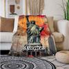 Statue Of Liberty Customize Your Name Outdoor Blanket Used For Chair Office Sofa Bed Camping Soft And Warm Giving Friends And Relatives Birthday