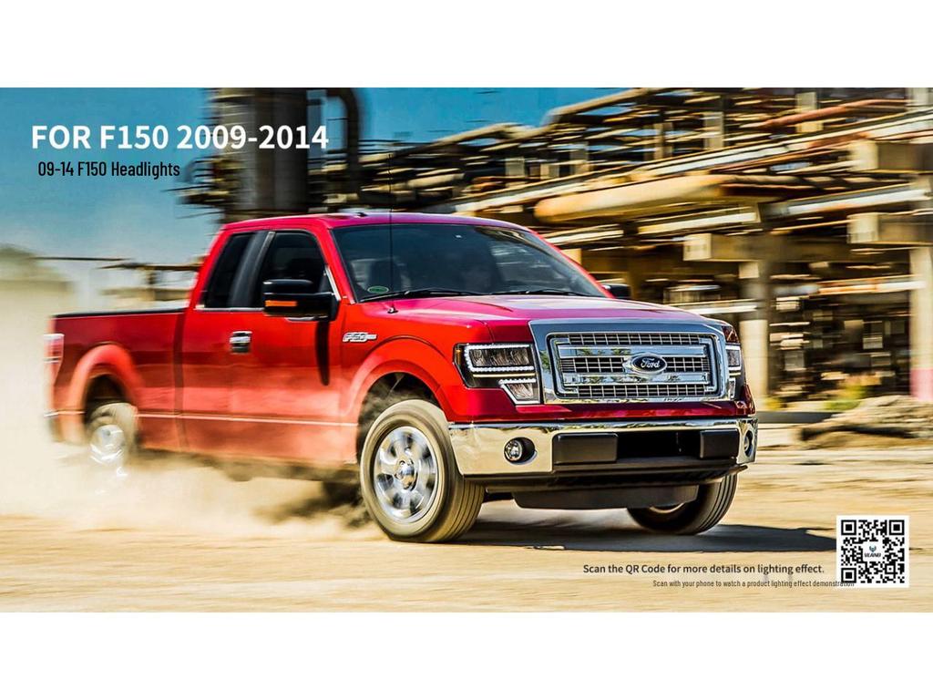 Custom LED Headlight Assembly for 09-14 Ford F150