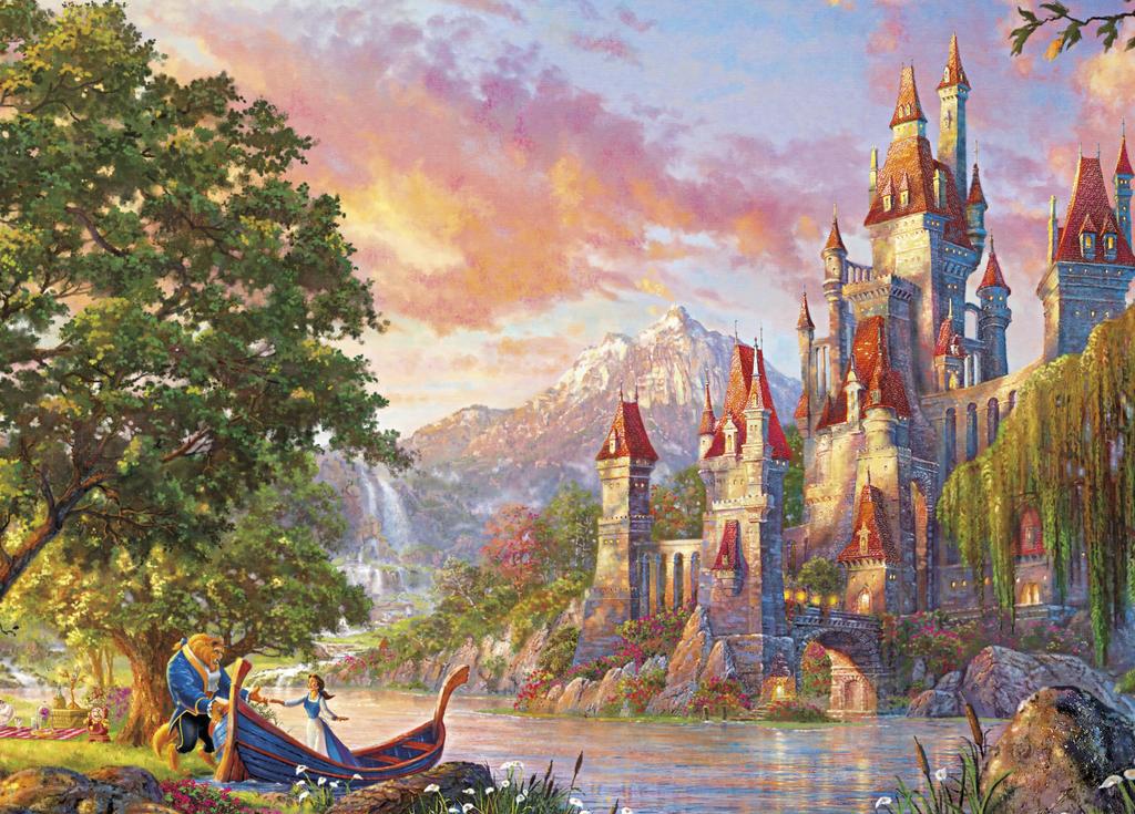Ceaco Thomas Kinkade Disney Beauty and the Beast II 1000 brikker puslespill - - - -
