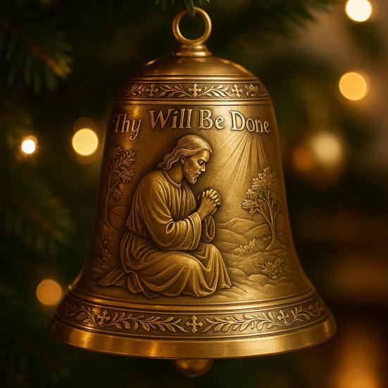 Nativity Bell Ornament Christmas Nativity Scene Bell Tree Ornament Religious Catholic Hanging Decoration for Christian Family Home Party Decor