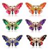 Lanhao Fashion Butterfly Brooch - Colorful Alloy with Diamonds, Women's Versatile Accessory
