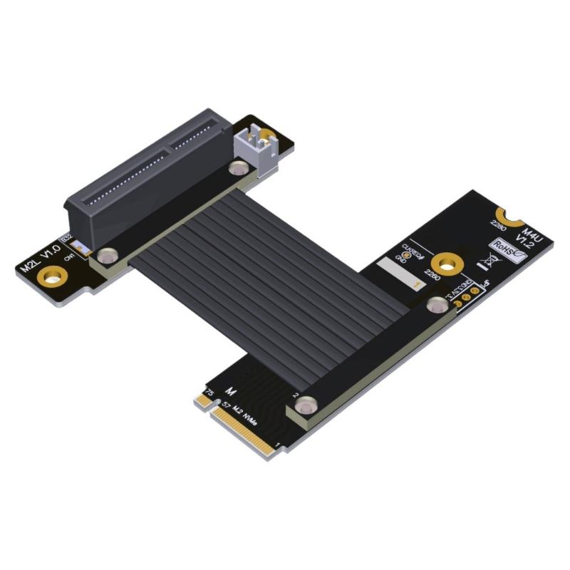M.2 NVMe To PCIE Cable Male To Female Adapter Extender PCIE LAN Card Fast Speed Data Transfer 64Gbps