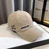 Letter Embroidery Sunscreen Cap Washed Cotton Trend Hat Versatile Embroidery Hat  Unisex
