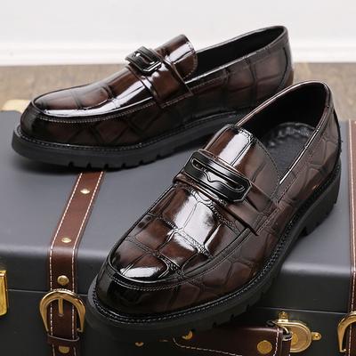 Fashion Leather Casual Shoes Men Loafers Luxury Design Slip On Male Dress Shoes Leisure Style Big Size Good Wear-resistant Sole