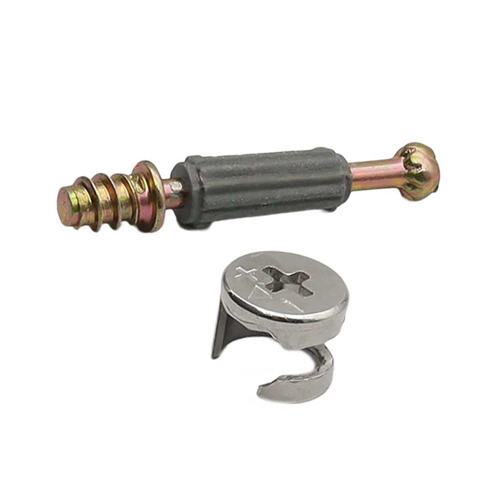 

100 шт. Эксцентриковая колесная гайка для замка шкафа с винтами для надежной сборки мебели, портативная для шкафов и комодов D