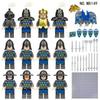 12 pezzi Cavalieri romani antichi medievali, blocchi da costruzione, figure, giocattoli, mini figure, bambole umanoidi, giocattoli, regali di compleanno.