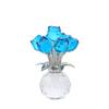 Ornate Crystal Rose Sculpture Handmade Artful Decor for Romantic Atmosphere