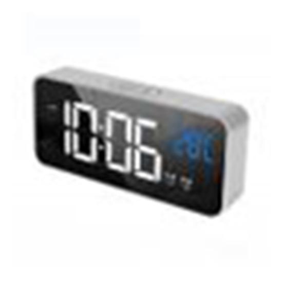 

Multifunctional USB Rechargeable LED Digital Display Screen Snooze Alarm Clock серебряный