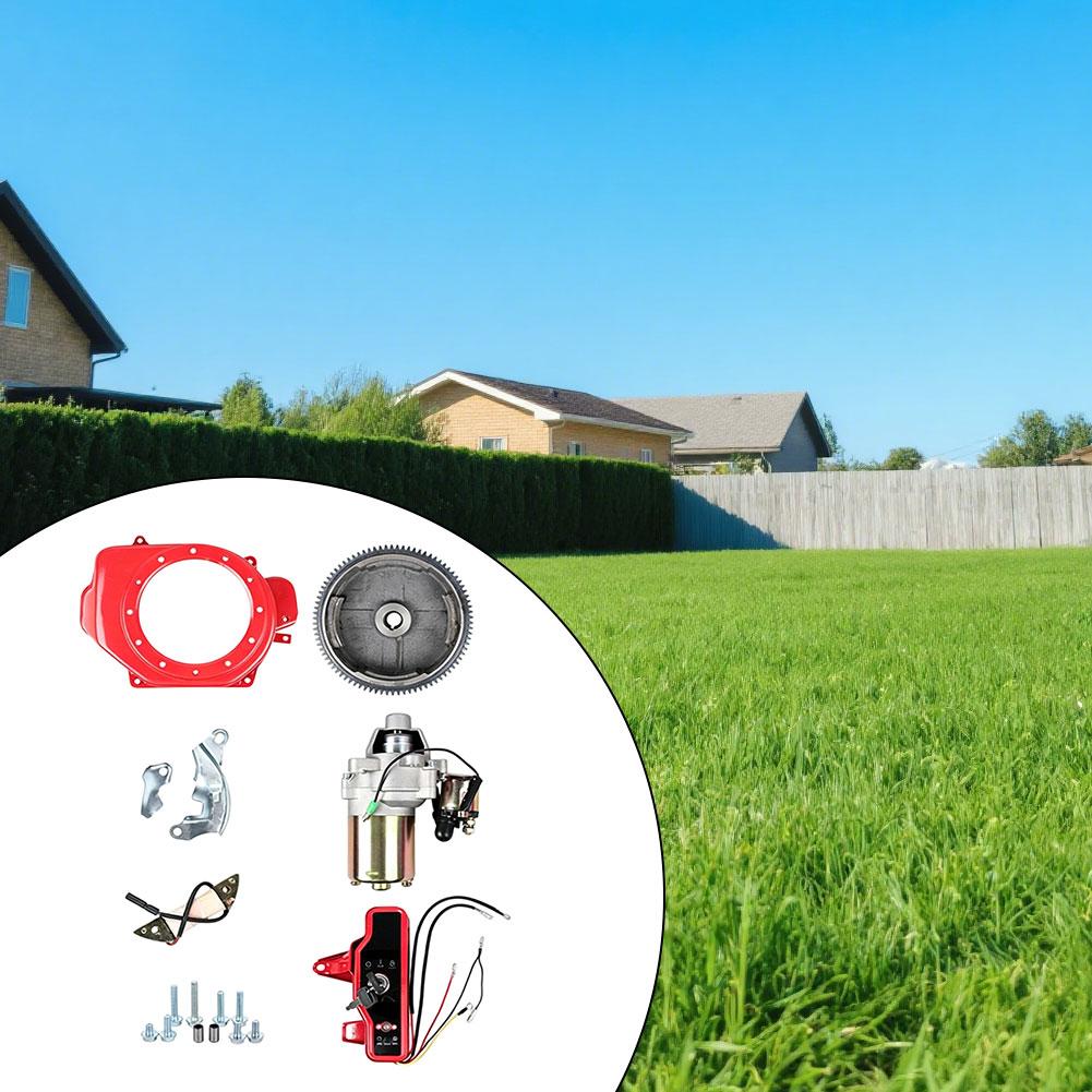 Electric Start Flywheel Kit for Honda 168F 170F For GX160 7.5HP Engines with Charging Coil Starter Motor and Control Switch Box