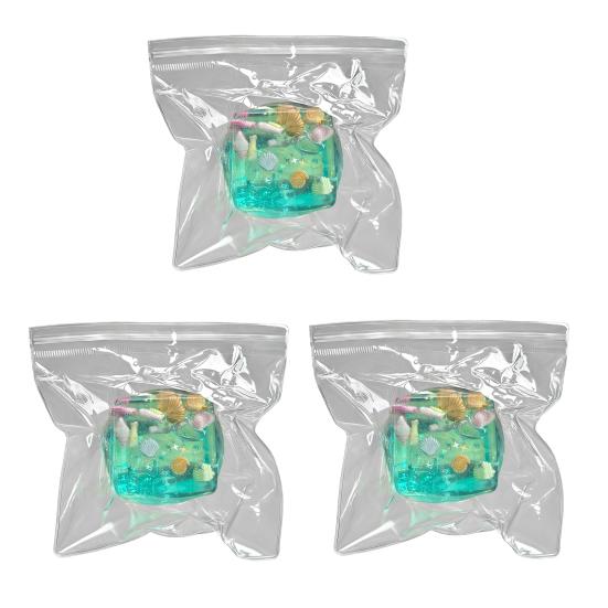 1/2/3/4Pcs 3D Cube Squeeze Toy Stress Anxiety Relief Clear Ocean Shell Cube Sensory Toy Portable Soft TPR Cube Pinch Toy Party Favors
