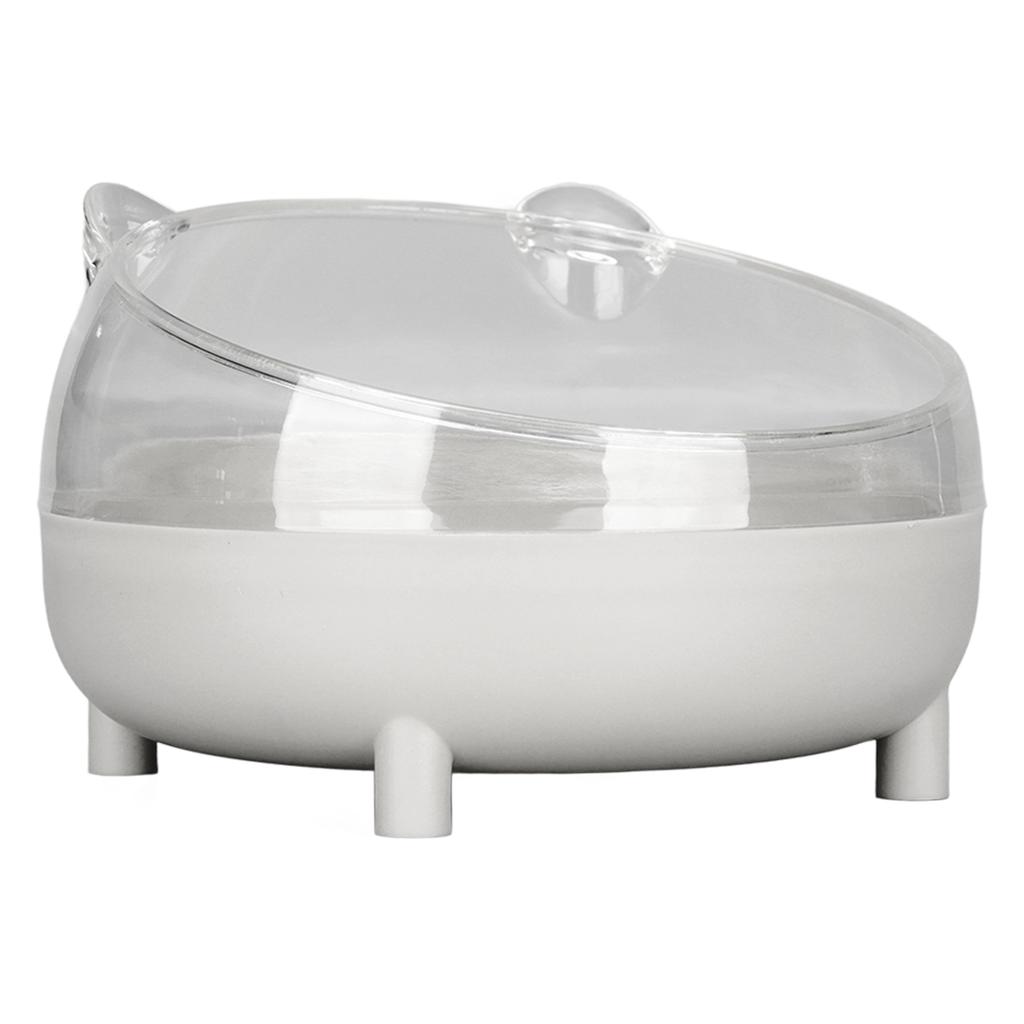 Cat Tilted Bowl Oblique Mouth Tilted Pet Feeder Bowl To Protect Spine for Dog Puppy Small AnimalsGrey