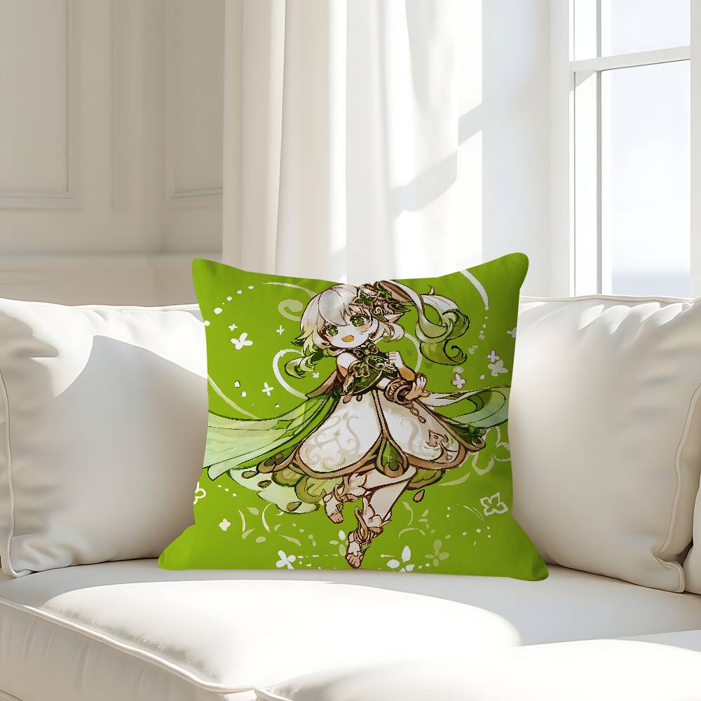 Süßes N-Nahida G-Genshin Kissen Geschenk Heim Büro Dekoration Schlafzimmer Sofa Auto Kissenbezug Hülle 45x45