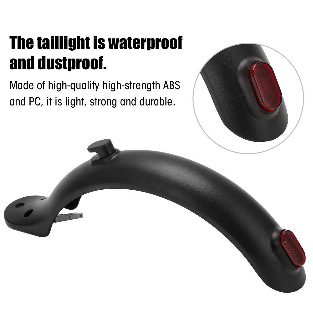 With Hook Electric Scooter Rear Mudguard Lightweight Waterproof Rear Mugguard With Taillight for Xiaomi M365