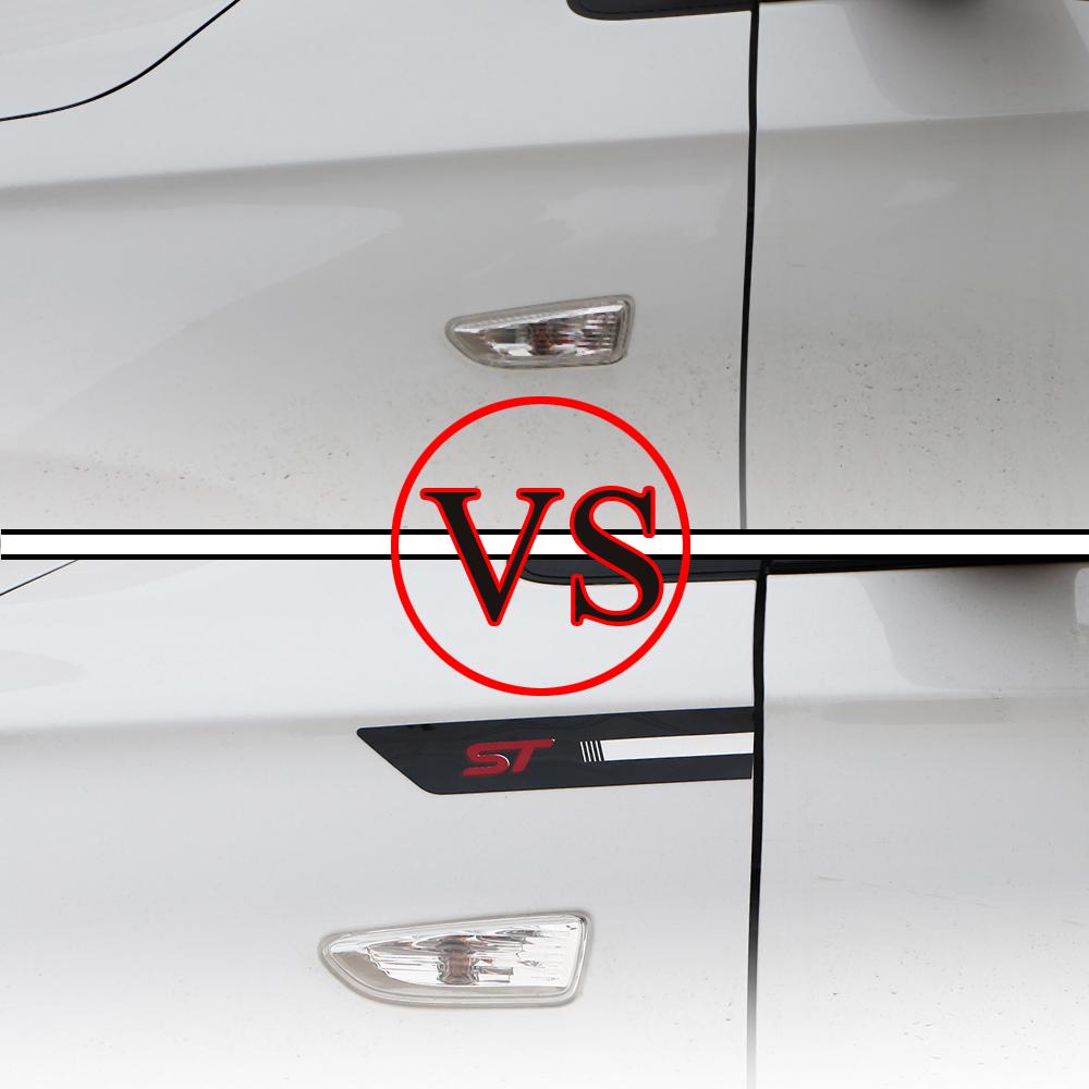 AHYU6 2Pcs Car Accessory Side Doors Blade Car Stickers for Ford Taurus Kuga Fiesta Focus Mondeo Escape St Vignale
