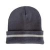 Knitting Hat Reflective Strip Design Warm Unisex Hat Outdoor Windproof Cold Resistance Elastic Hat Headwear