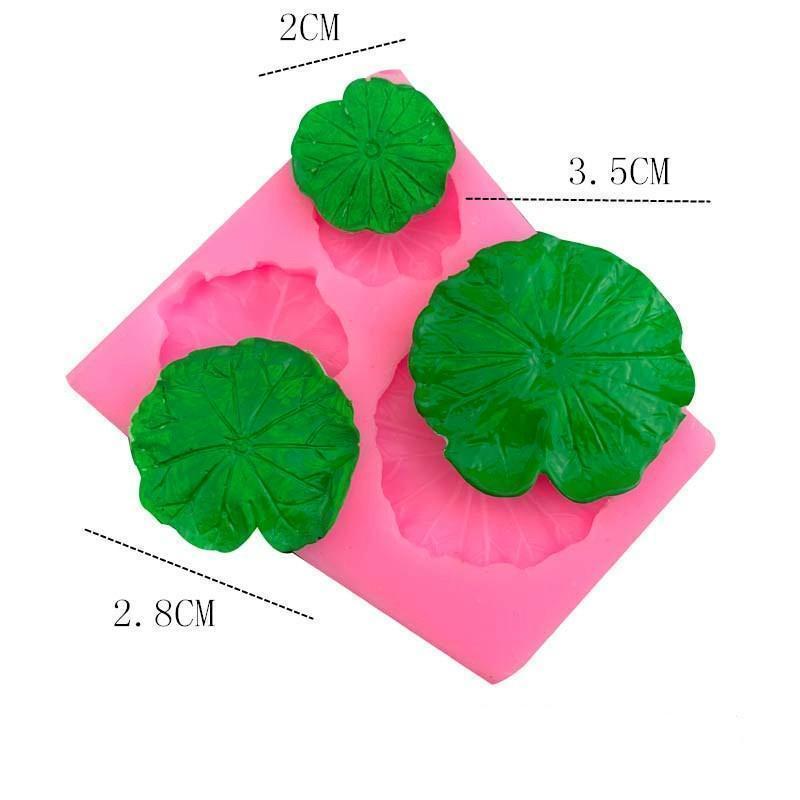 3 Lotus Leaf Lotus Pond Series Silicone Molds Kitchen Baking Sugar Flipping Molds Cake Decor Lotus Leaf Mold Gypsum OrnamentMold