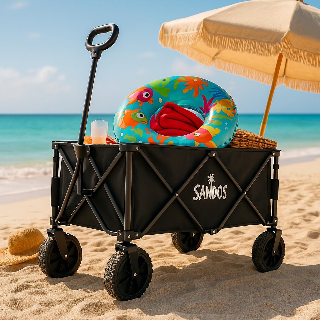 Beach cart trailer 100kg foldable camping tourist for holidays