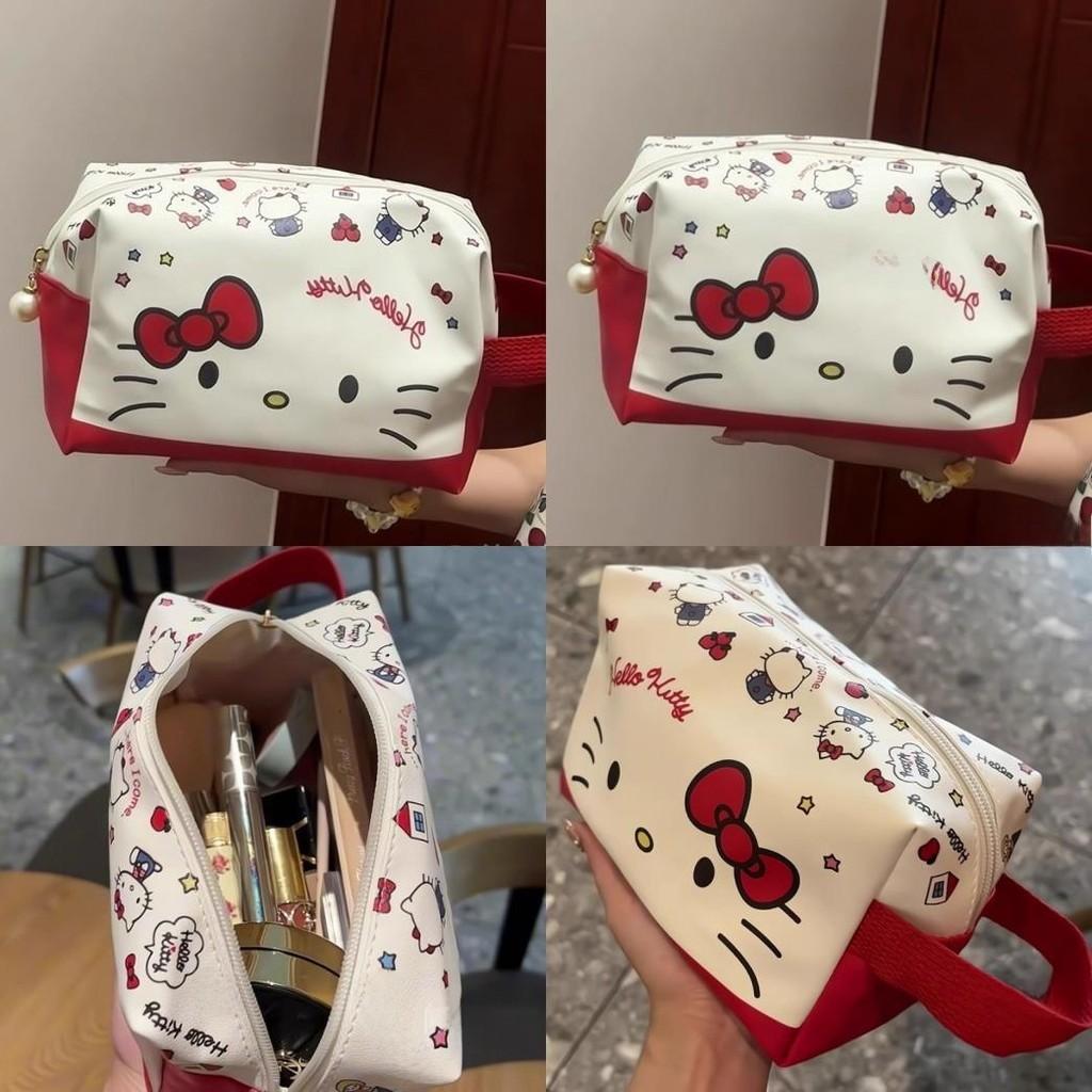Trousse de Maquillage Hello Kitty Pour Filles Grande Capacité Organisateur de Toilette de Voyage Matériau PU Imperméable