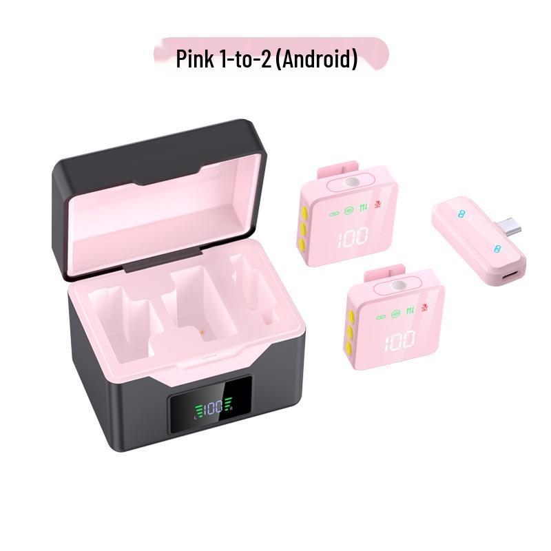 

Wireless Lapel Microphone with Dual Charging Case for Streaming and Live Broadcasts - Noise Reduction, Large Capacity, Portable Design