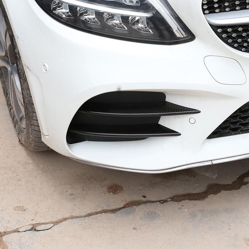 For Mercedes Benz C Class W205 2019-2026ABS Car Styling Front Fog Light Decoration Strips Air Intake Grille Cover Trim Accessory