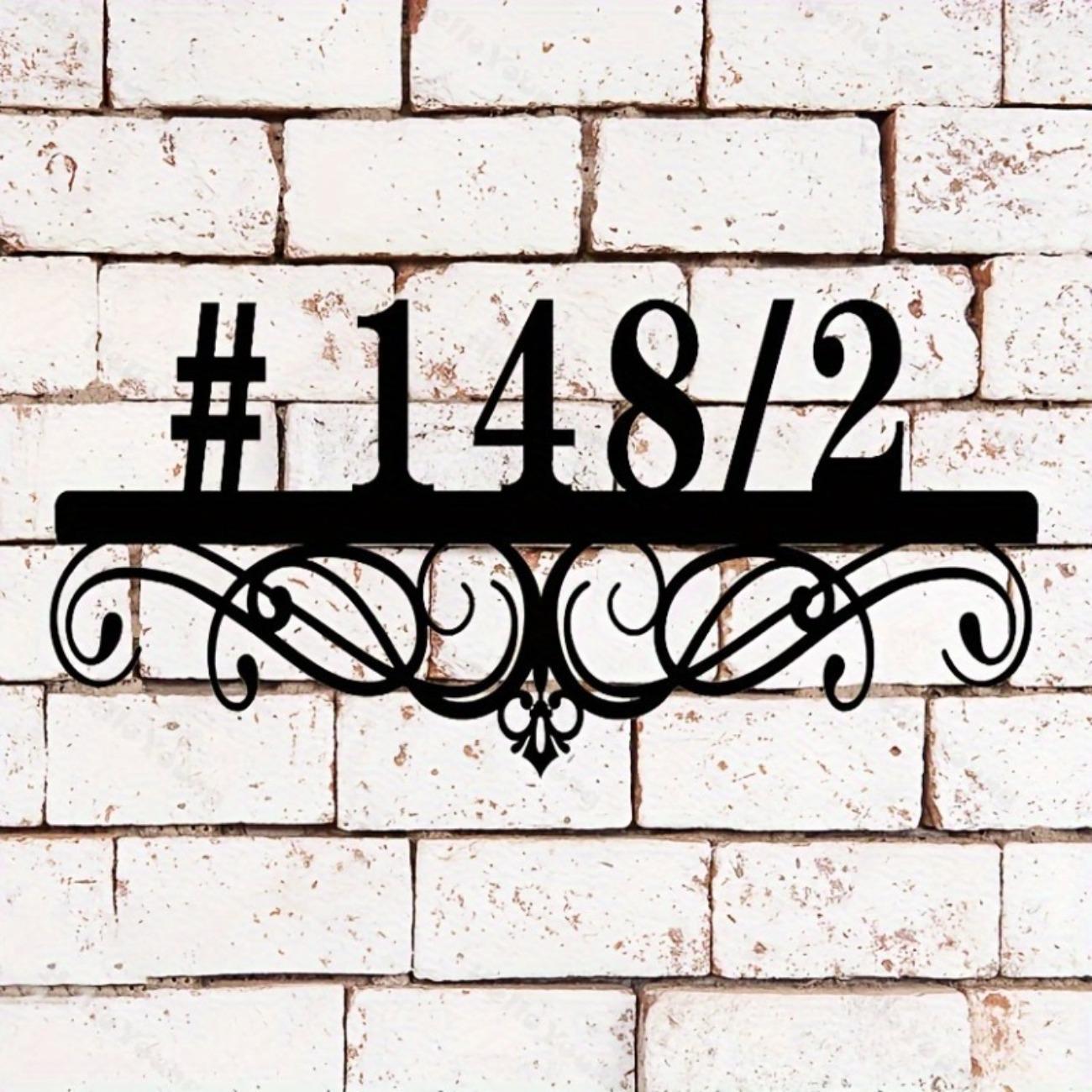 

Металлическая адресная табличка Номер дома Настенное крепление Горячая распродажа Прочная Сверленая M чёрный