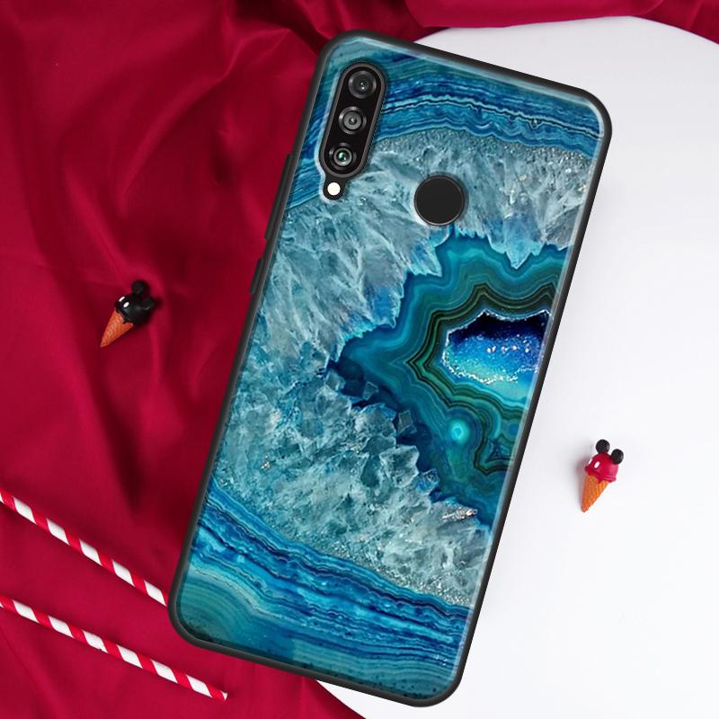 Agate Gem Crystals Marble Pattern For Huawei Nova 9 SE 10 5T Y90 Y70 Y60 Y61 Y91 Y72 12i 12s 11i P60 Pro P20 P30 P40 Lite Case