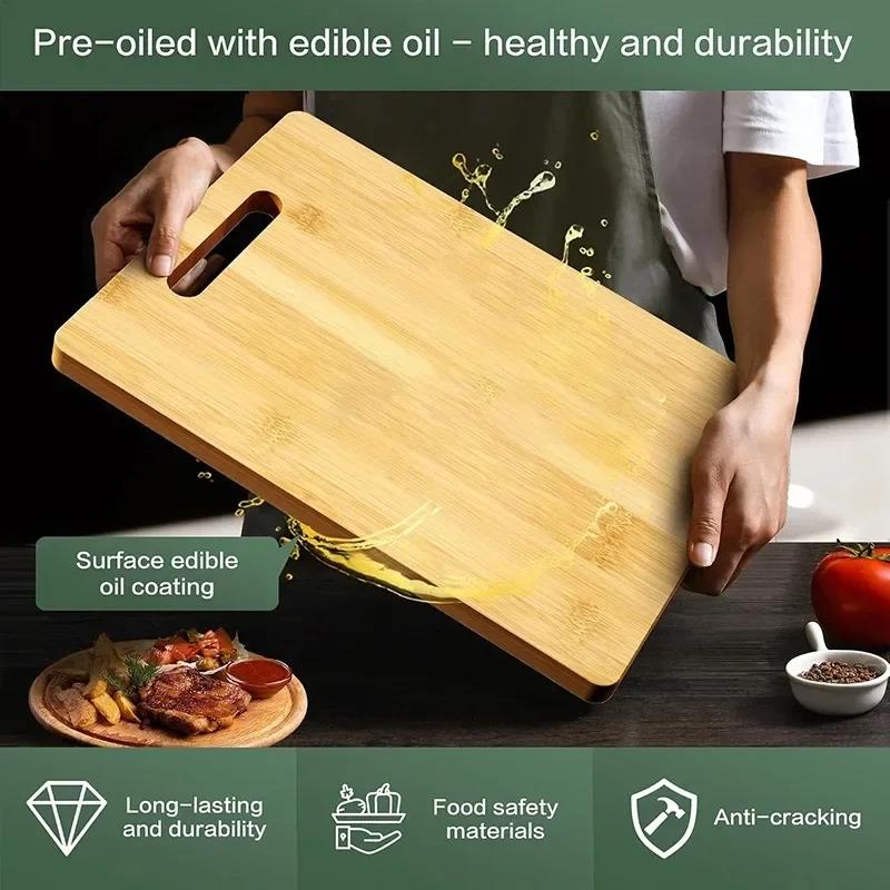 Wooden Cutting Board Kitchen Cutting Board for Meat Totally Bamboo Food Cutting Table Thickened Fruit Vegetable Chopping Panel Y